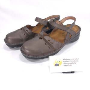 Naot Sling Back Casual Mary Jane Shoe Womens Size 6 37 Brown Black